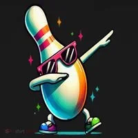 Bowling Pin Dabbing Sunglasses Bowler Player Kids Sweatshirt thumb 2