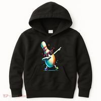 Bowling Pin Dabbing Sunglasses Bowler Player Kids Hoodie thumb 0