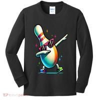 Bowling Pin Dabbing Sunglasses Bowler Player Kids Long Sleeve Shirt thumb 0