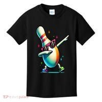 Bowling Pin Dabbing Sunglasses Bowler Player Kids T-Shirt thumb 0