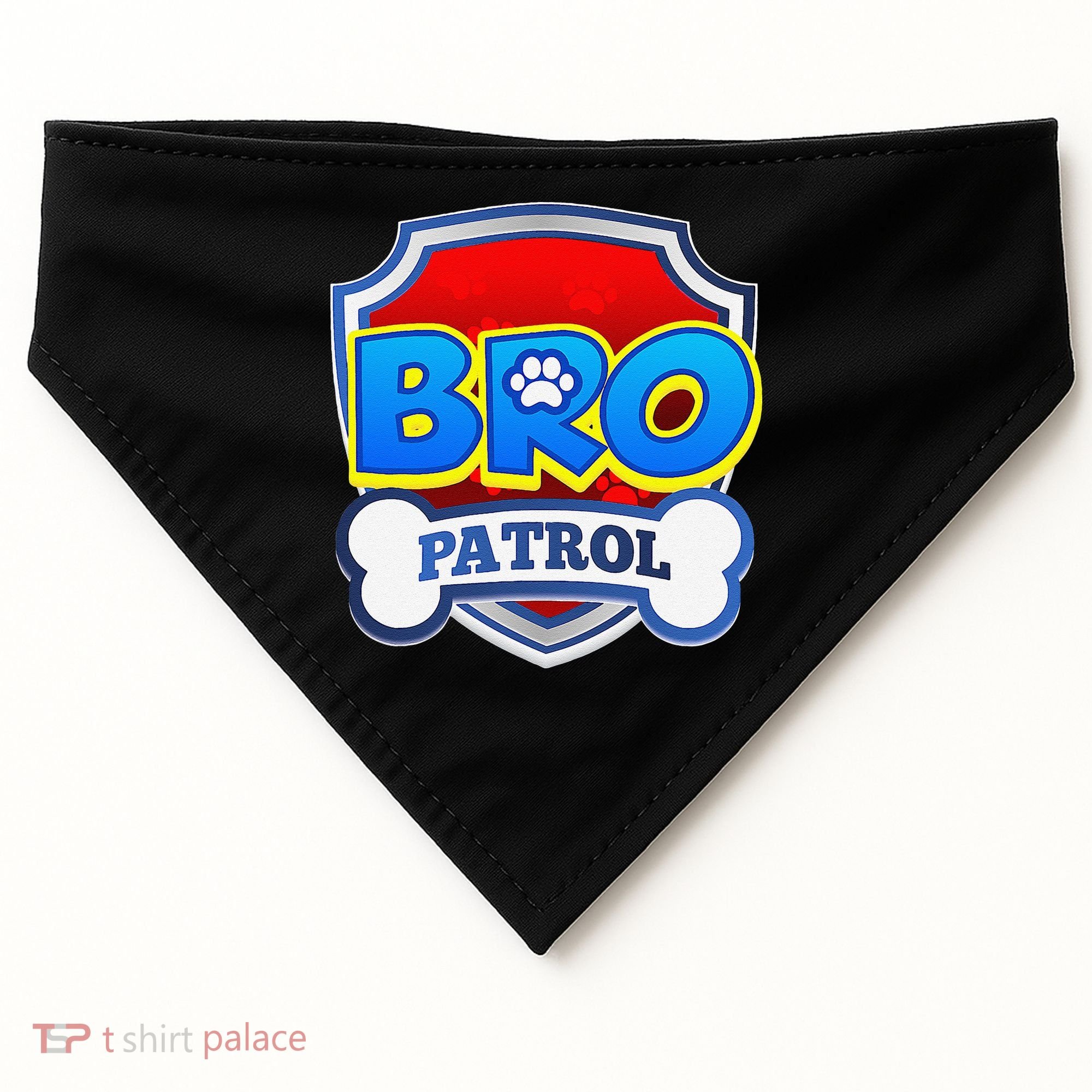 Bro Patrol Dog Funny Gift Birthday Party USA-Made Doggie Bandana