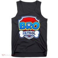 Bro Patrol Dog Funny Gift Birthday Party Tank Top thumb 0