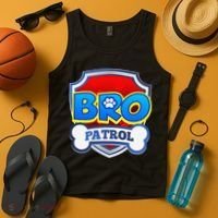 Bro Patrol Dog Funny Gift Birthday Party Tank Top thumb 4