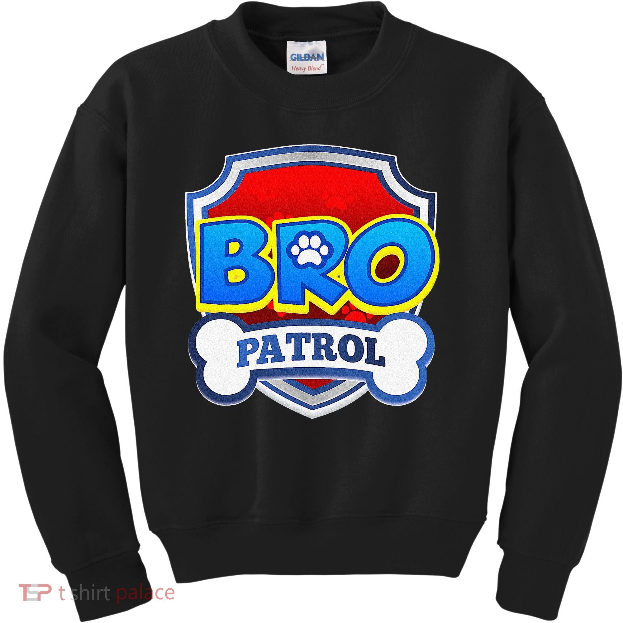 Bro Patrol Dog Funny Gift Birthday Party Kids Sweatshirt