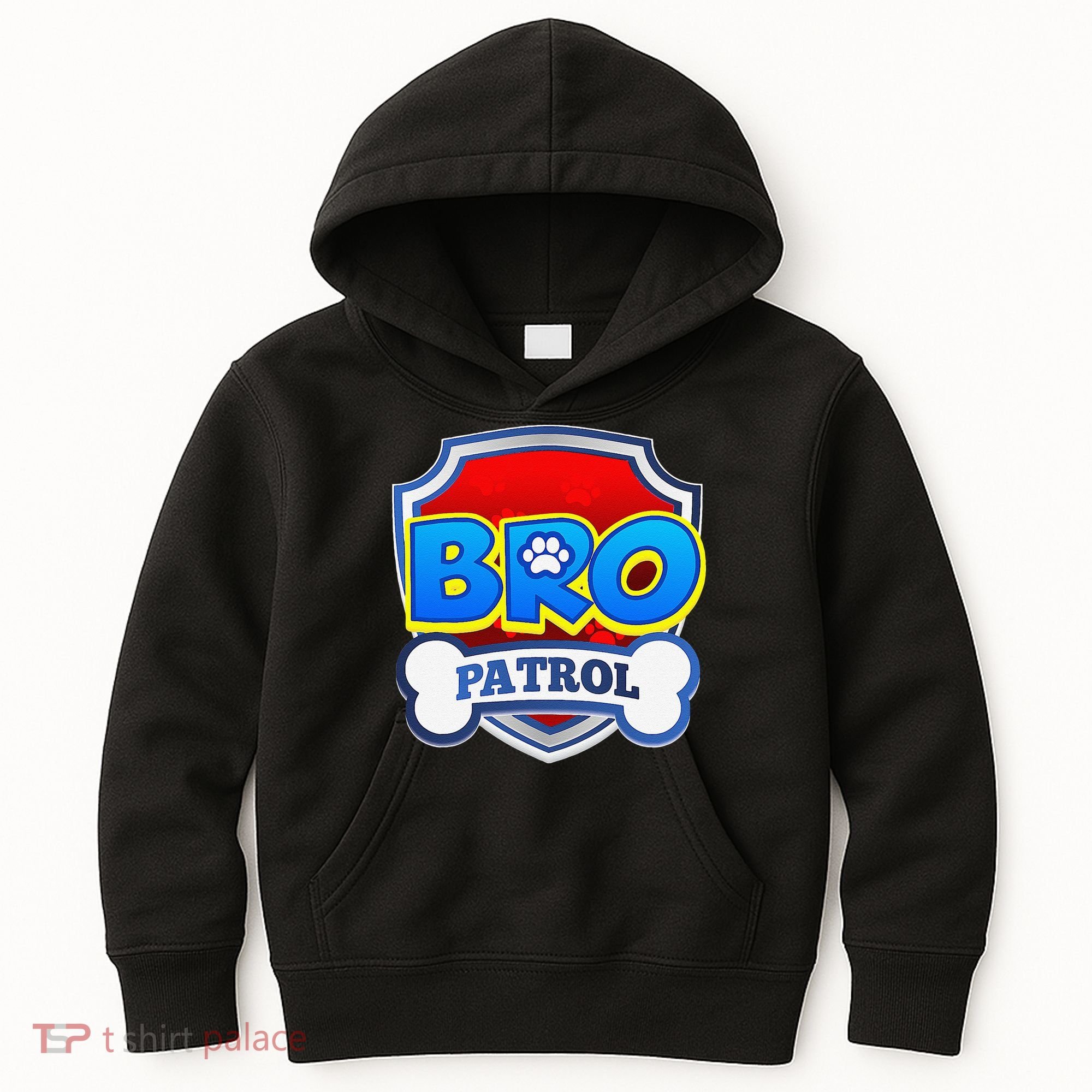 Bro Patrol Dog Funny Gift Birthday Party Kids Hoodie