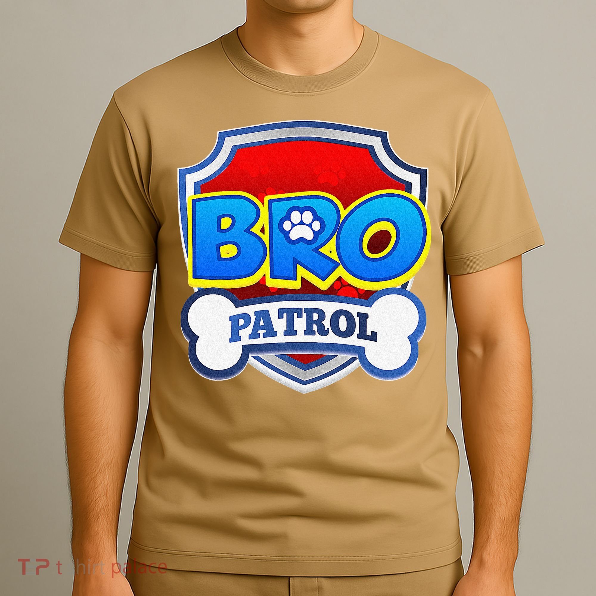 Bro Patrol Dog Funny Gift Birthday Party T-Shirt