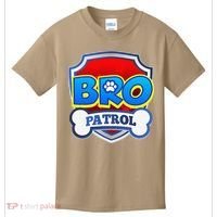 Bro Patrol Dog Funny Gift Birthday Party Kids T-Shirt thumb 0