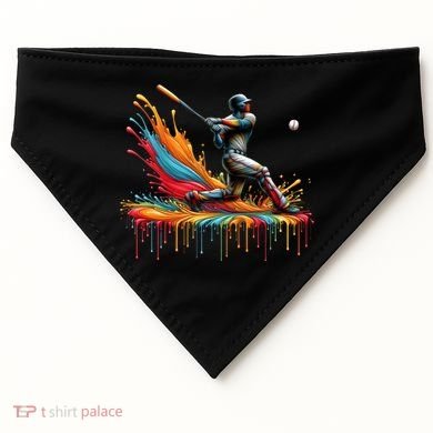 Baseball Player Drip Baseball Baseball Lover Cute Gift USA-Made Doggie Bandana