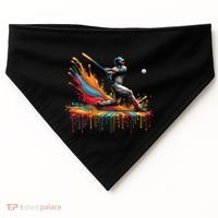 Baseball Player Drip Baseball Baseball Lover Cute Gift USA-Made Doggie Bandana thumb 0