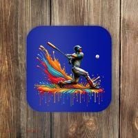 Baseball Player Drip Baseball Baseball Lover Cute Gift Coaster thumb 0
