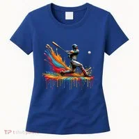 Baseball Player Drip Baseball Baseball Lover Cute Gift Women's T-Shirt thumb 0