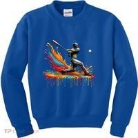 Baseball Player Drip Baseball Baseball Lover Cute Gift Kids Sweatshirt thumb 0