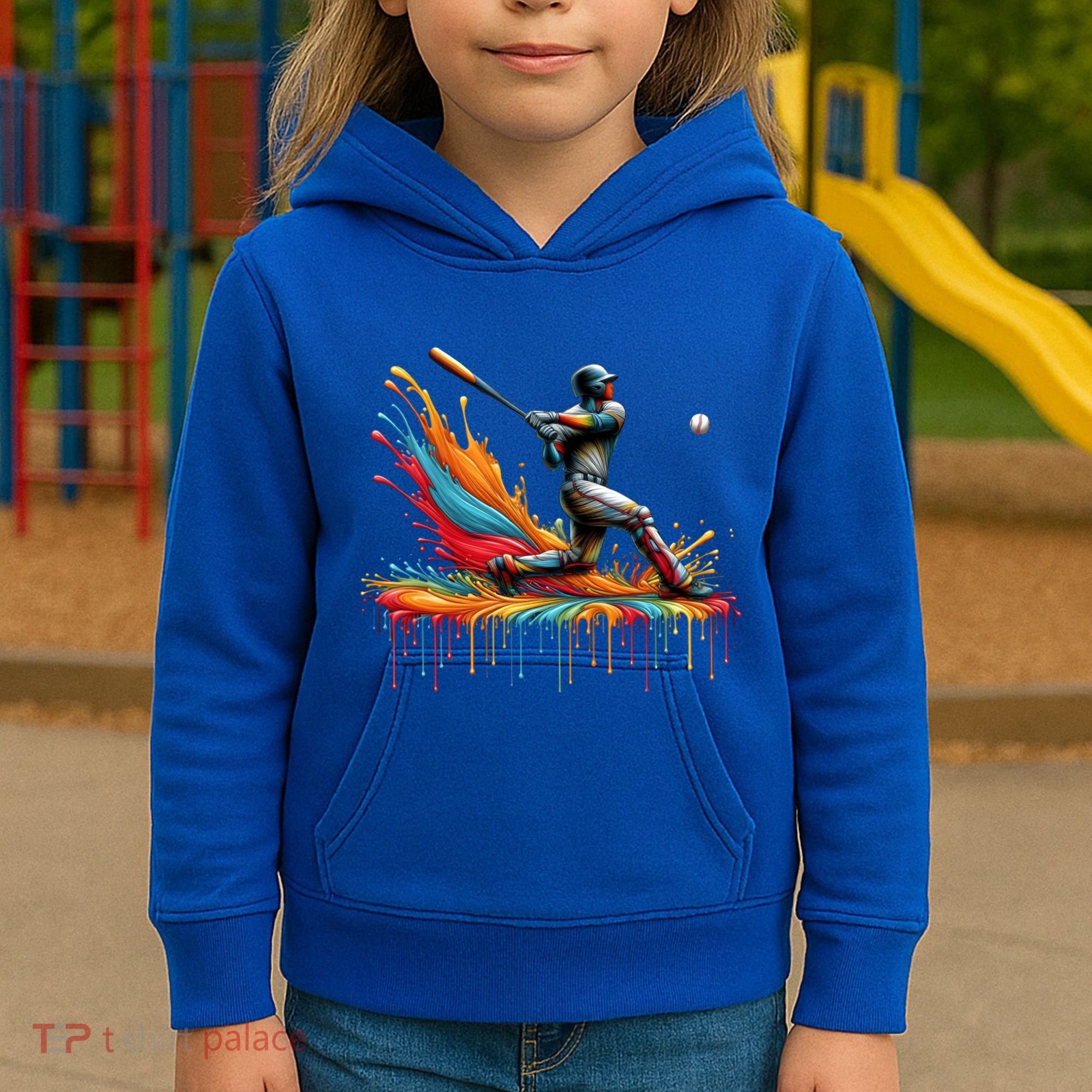 Baseball Player Drip Baseball Baseball Lover Cute Gift Kids Hoodie