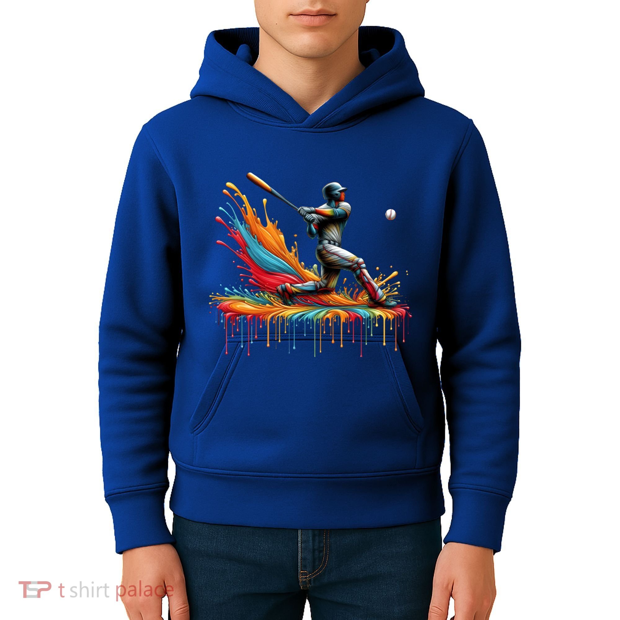 Baseball Player Drip Baseball Baseball Lover Cute Gift Kids Hoodie
