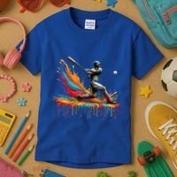 Baseball Player Drip Baseball Baseball Lover Cute Gift Kids T-Shirt thumb 3