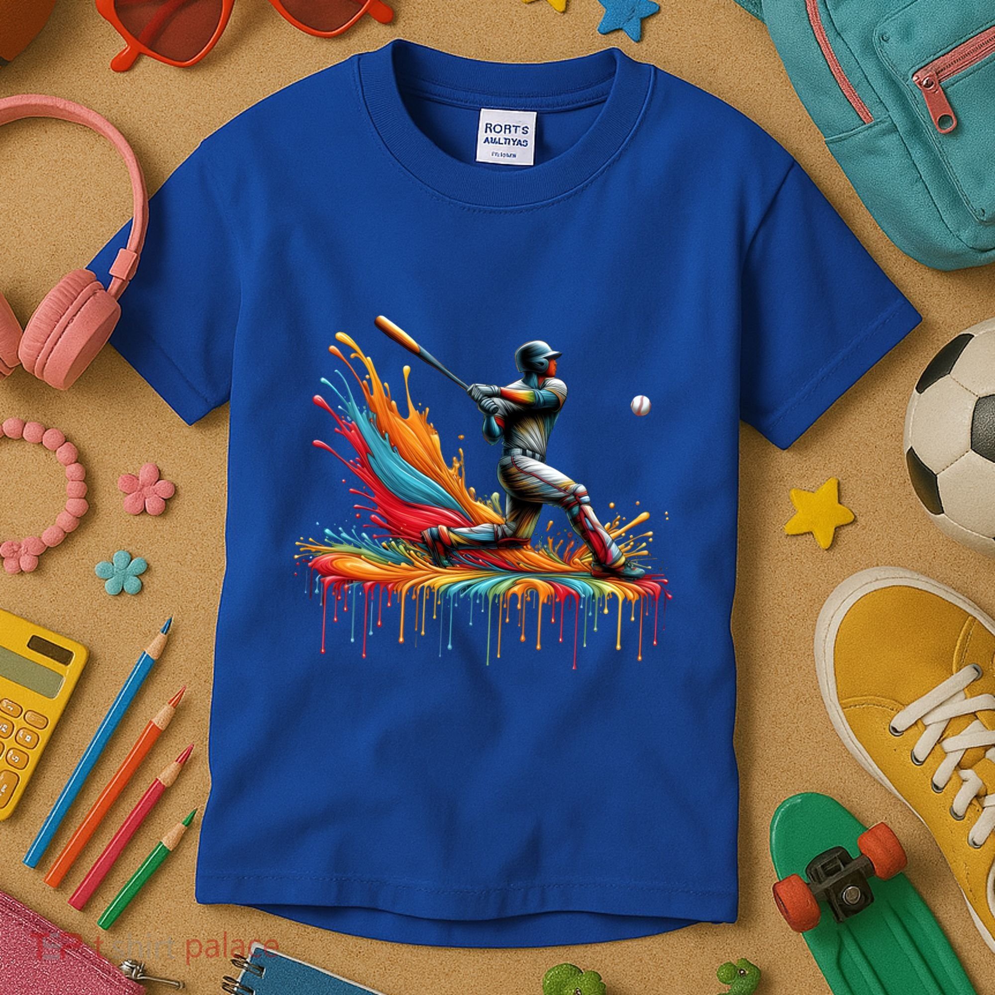 Baseball Player Drip Baseball Baseball Lover Cute Gift Kids T-Shirt