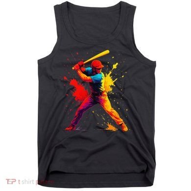 Baseball Player Drip Painting Colorful Tank Top