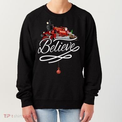 Believe Polar Express Christmas Holiday Train Women's Sweatshirt