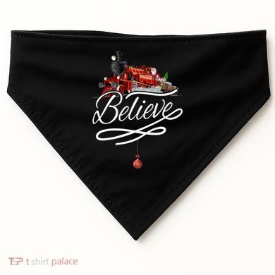 Believe Polar Express Christmas Holiday Train USA-Made Doggie Bandana