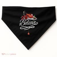 Believe Polar Express Christmas Holiday Train USA-Made Doggie Bandana thumb 0