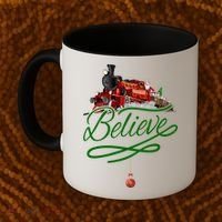 Believe Polar Express Christmas Holiday Train Coffee Mug thumb 2