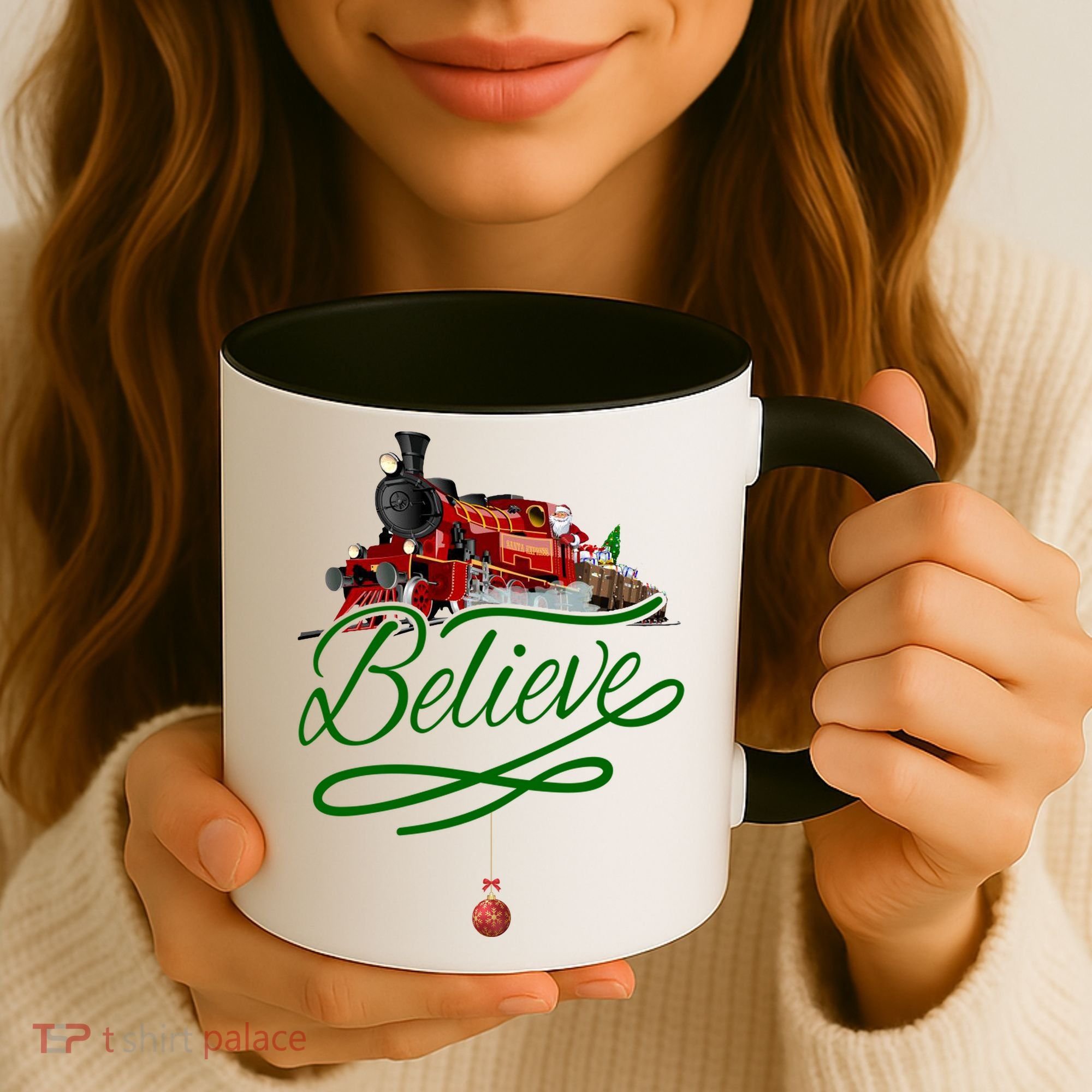 Believe Polar Express Christmas Holiday Train Coffee Mug