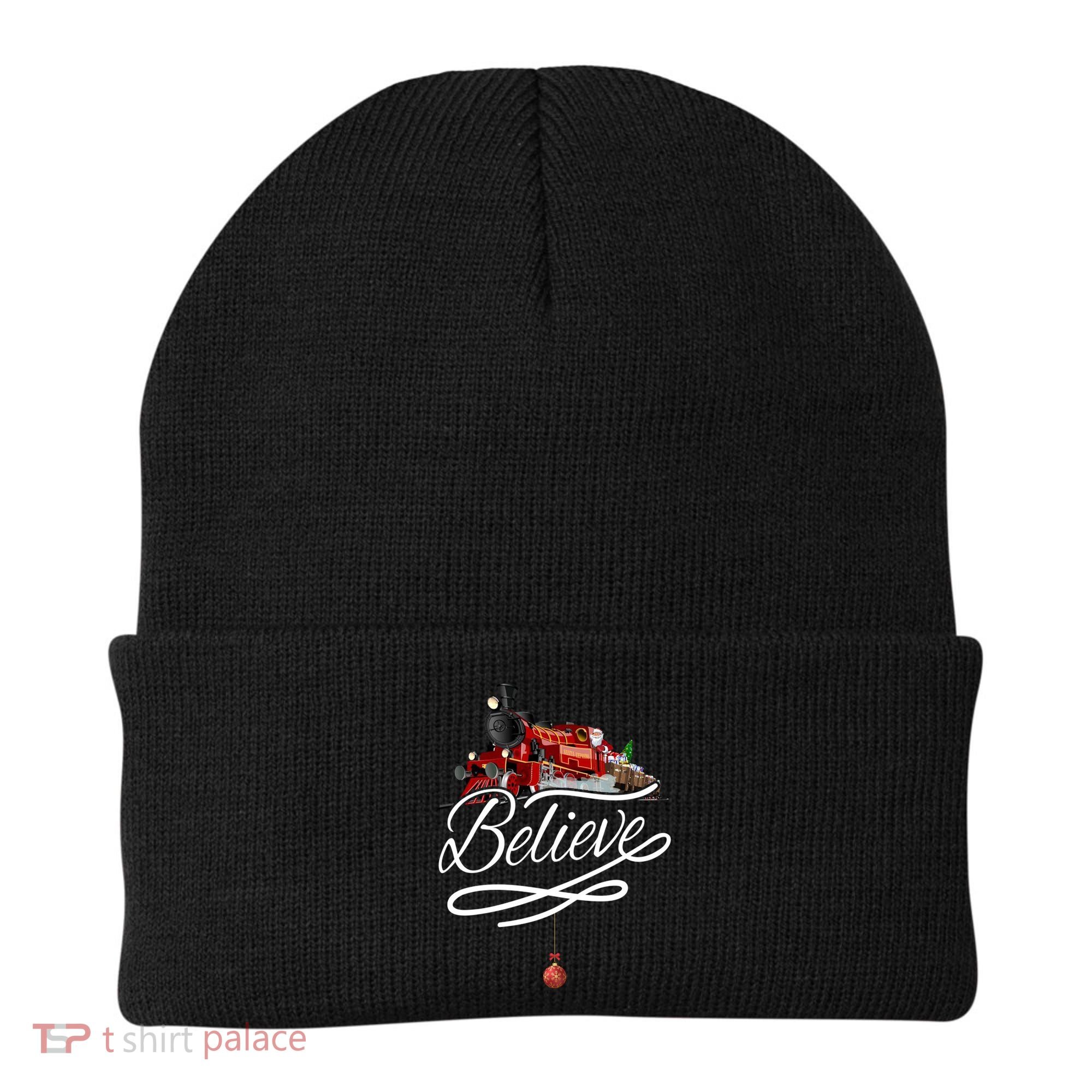 Believe Polar Express Christmas Holiday Train Beanie