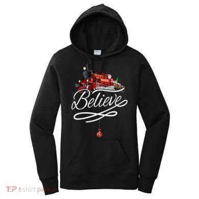 Believe Polar Express Christmas Holiday Train Women's Hoodie