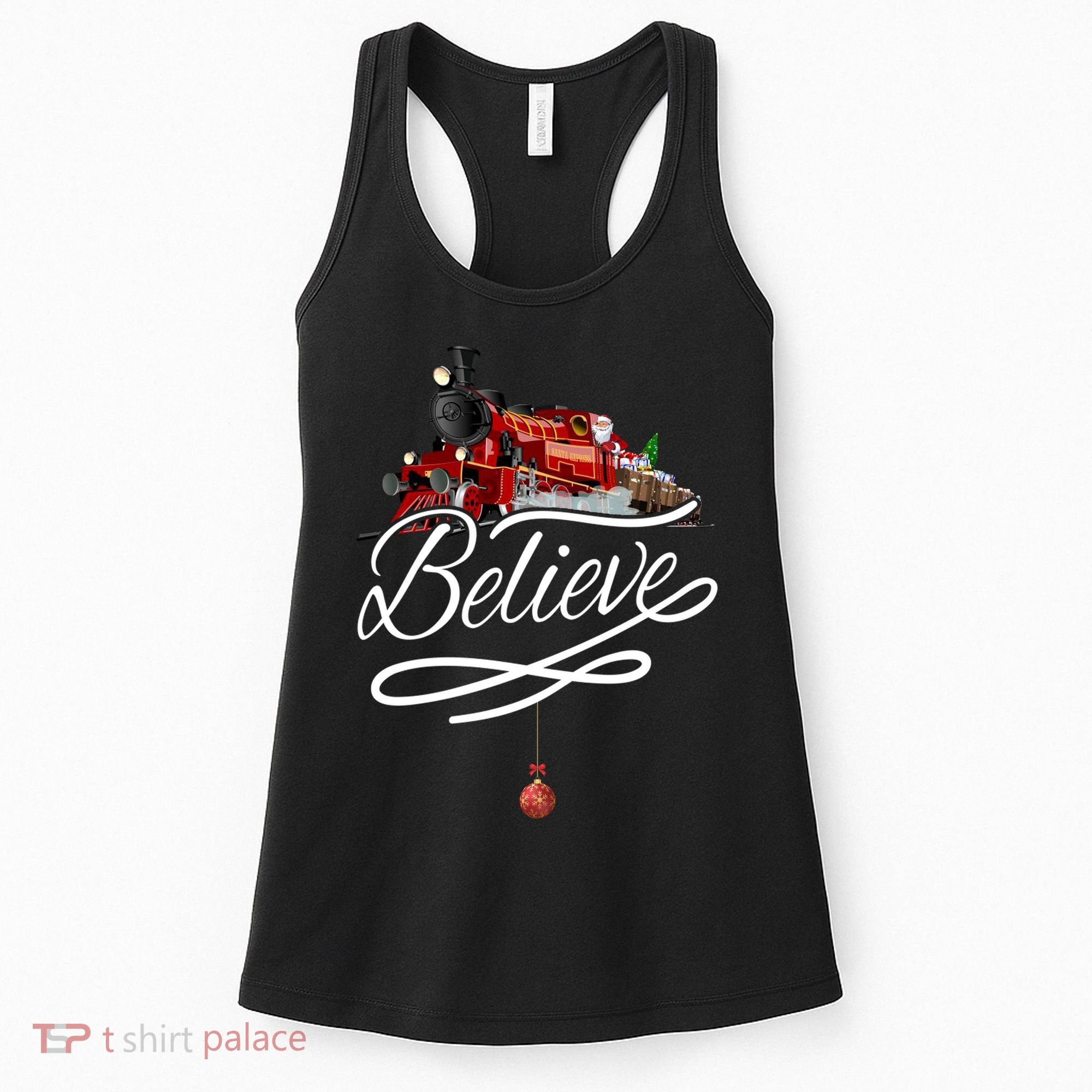 Believe Polar Express Christmas Holiday Train Women's Tank Top