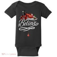Believe Polar Express Christmas Holiday Train Baby Bodysuit thumb 0