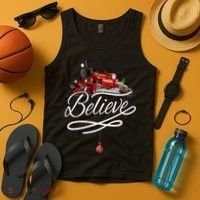 Believe Polar Express Christmas Holiday Train Tank Top thumb 4