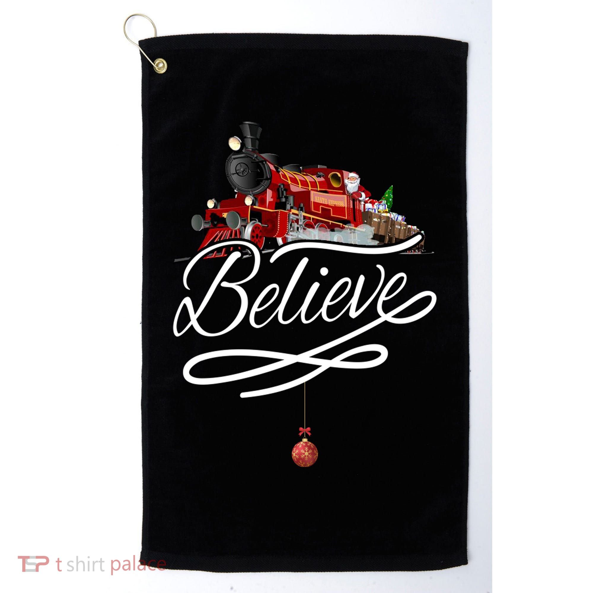 Believe Polar Express Christmas Holiday Train Golf Towel