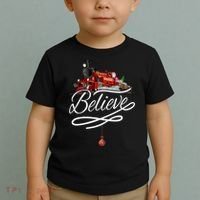 Believe Polar Express Christmas Holiday Train Toddler T-Shirt thumb 2