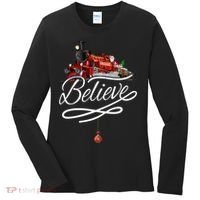 Believe Polar Express Christmas Holiday Train Women's Long Sleeve Shirt thumb 0