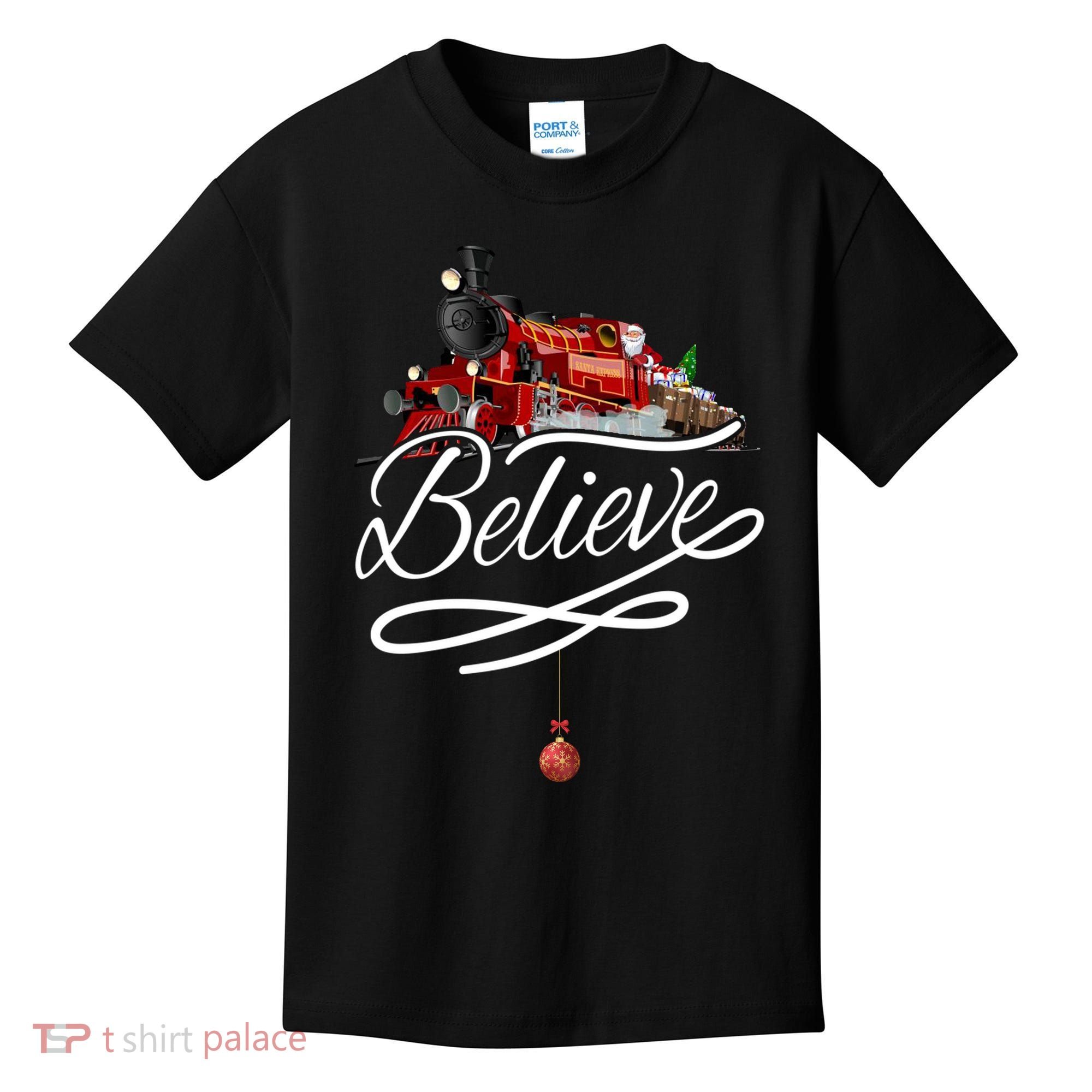 Believe Polar Express Christmas Holiday Train Kids T-Shirt
