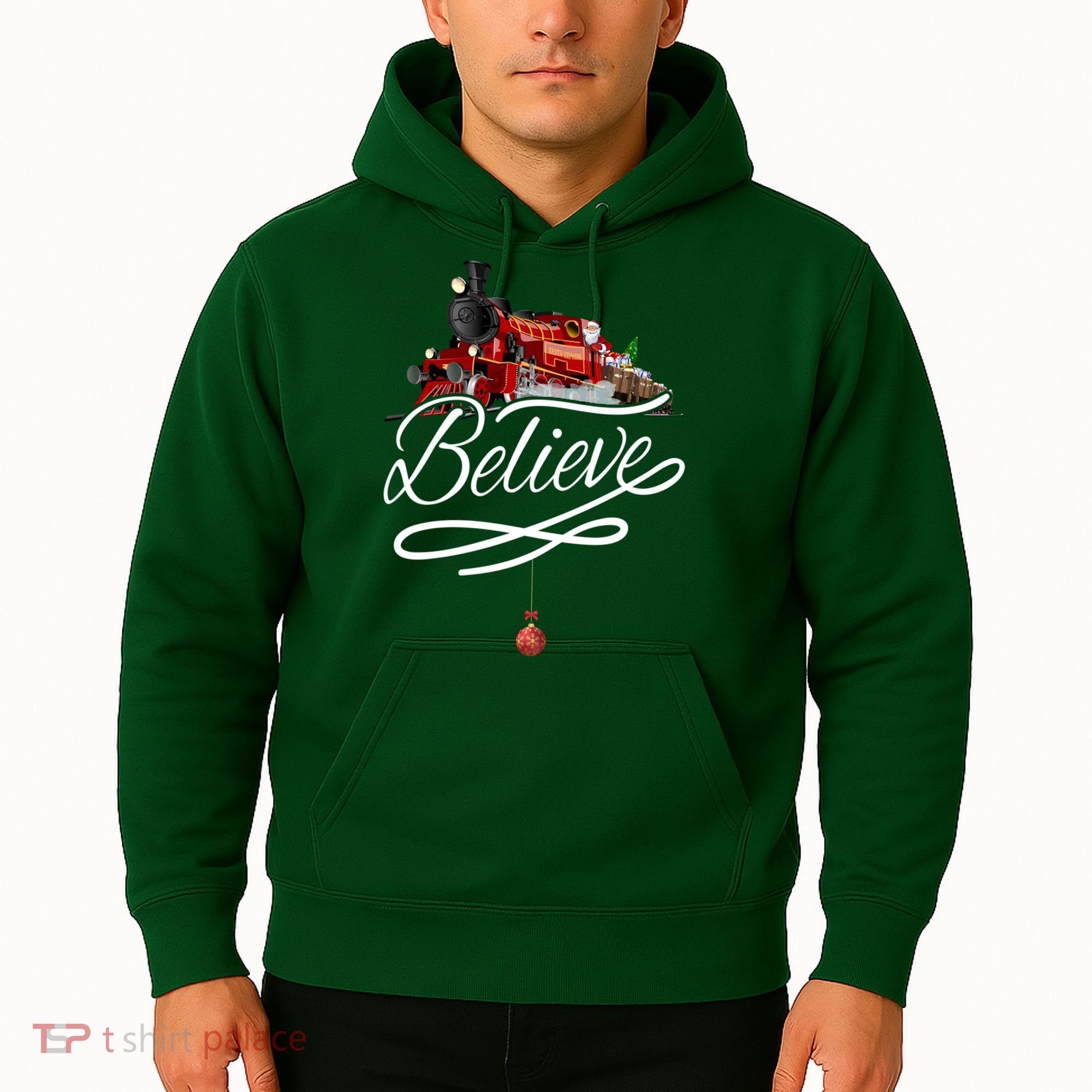 Believe Polar Express Christmas Holiday Train Hoodie