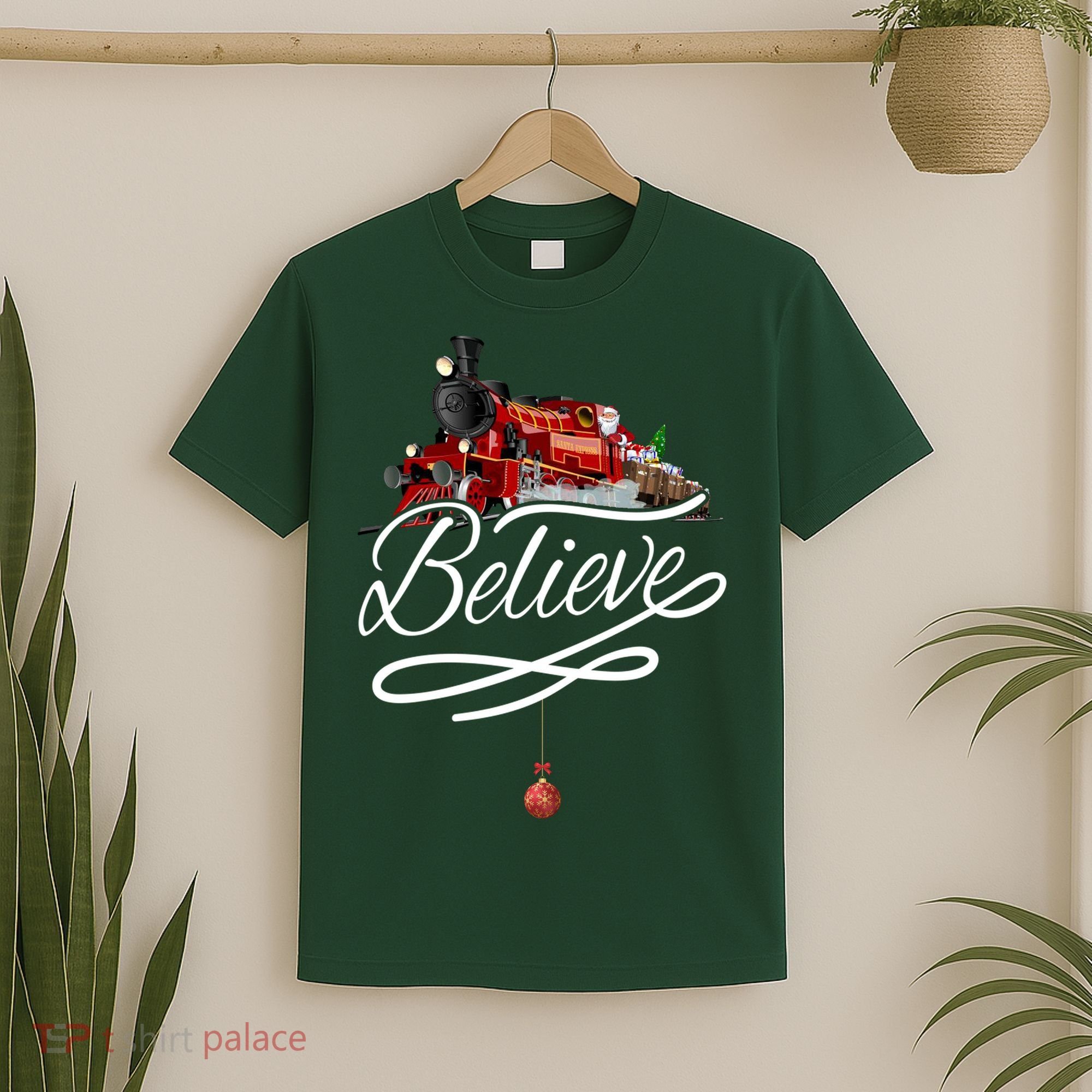 Believe Polar Express Christmas Holiday Train T-Shirt