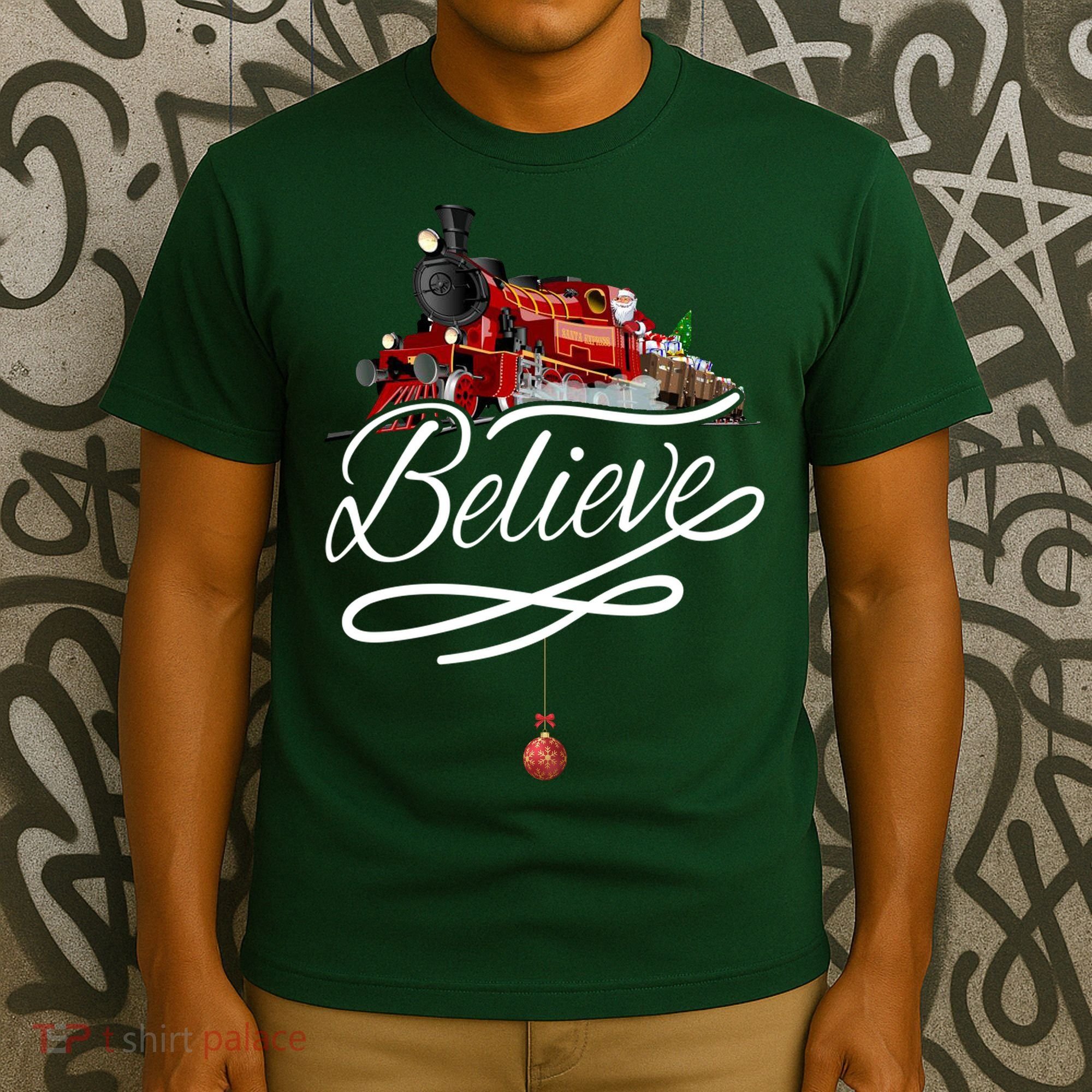 Believe Polar Express Christmas Holiday Train T-Shirt