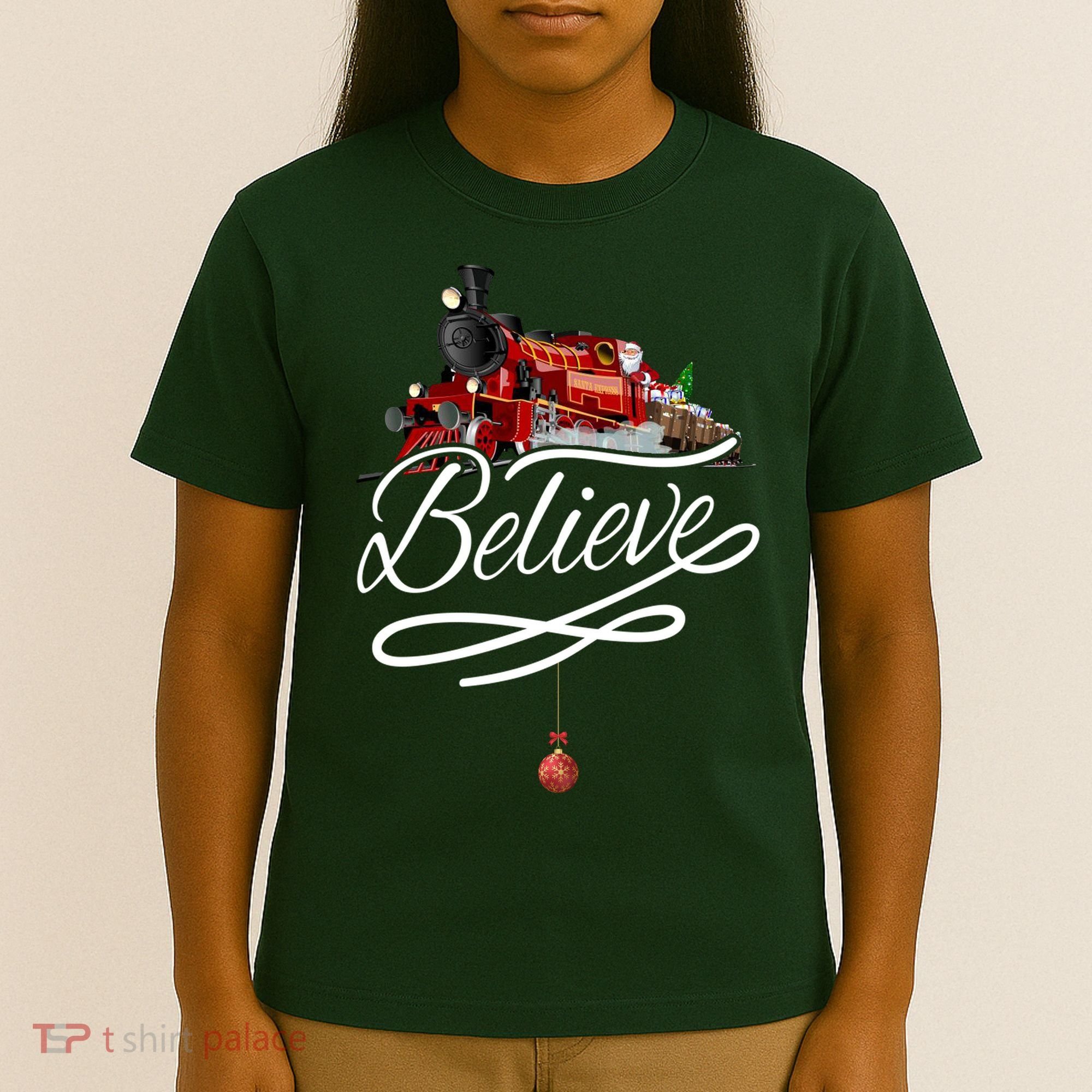 Believe Polar Express Christmas Holiday Train T-Shirt