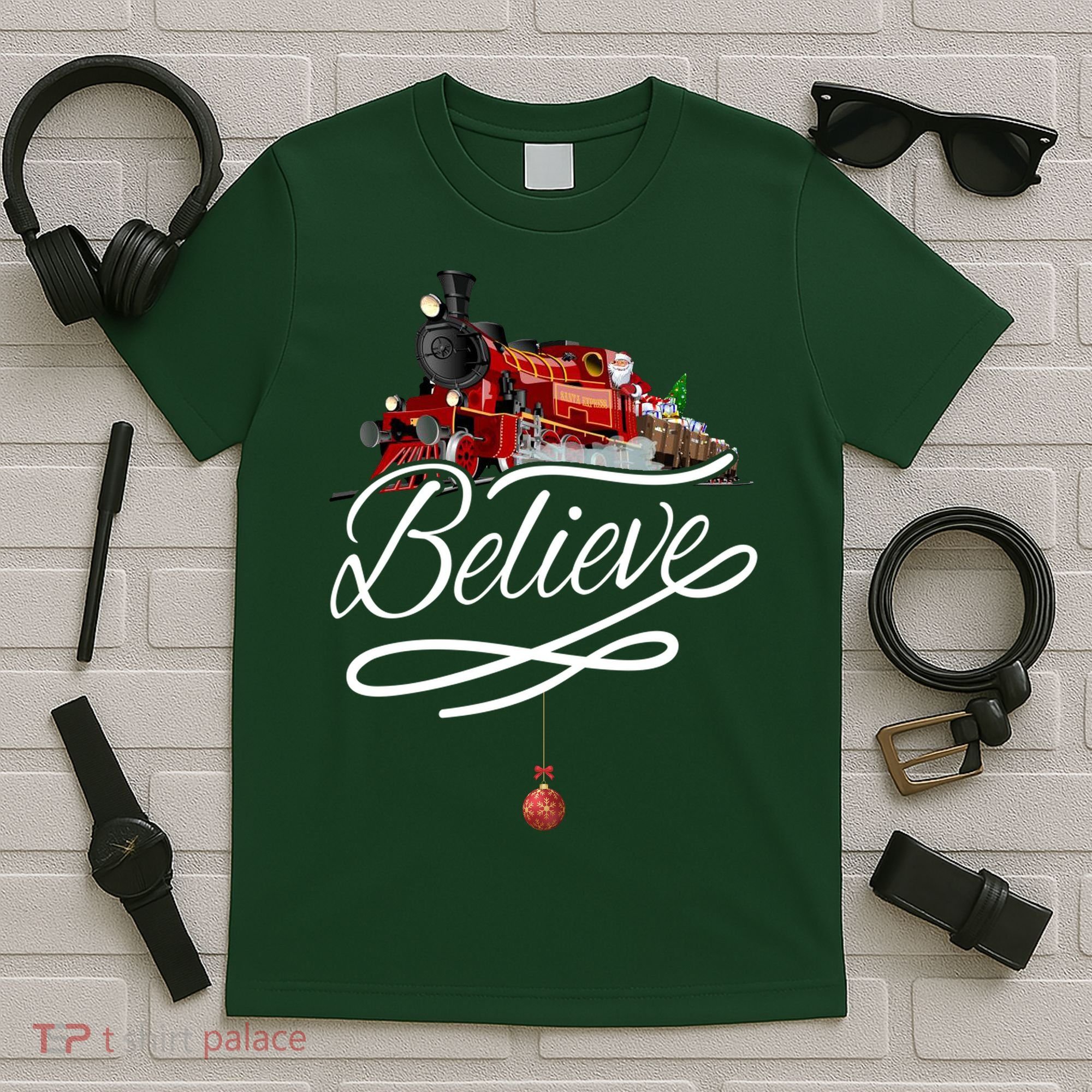 Believe Polar Express Christmas Holiday Train T-Shirt