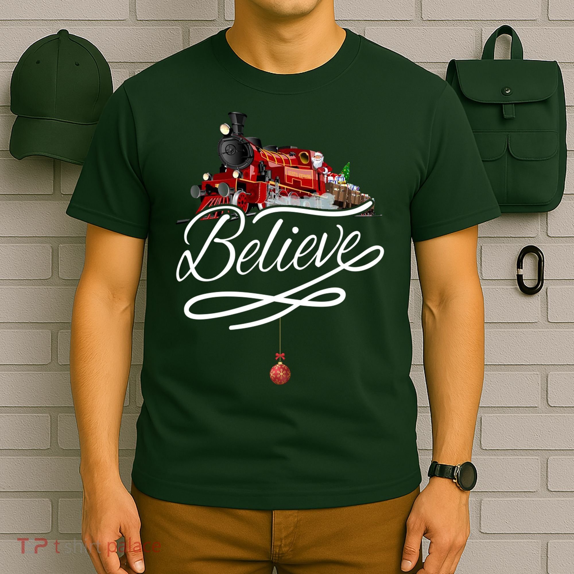 Believe Polar Express Christmas Holiday Train T-Shirt