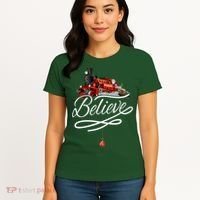 Believe Polar Express Christmas Holiday Train Women's T-Shirt thumb 4