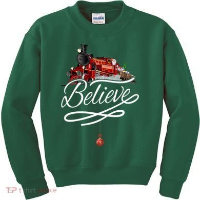 Believe Polar Express Christmas Holiday Train Kids Sweatshirt