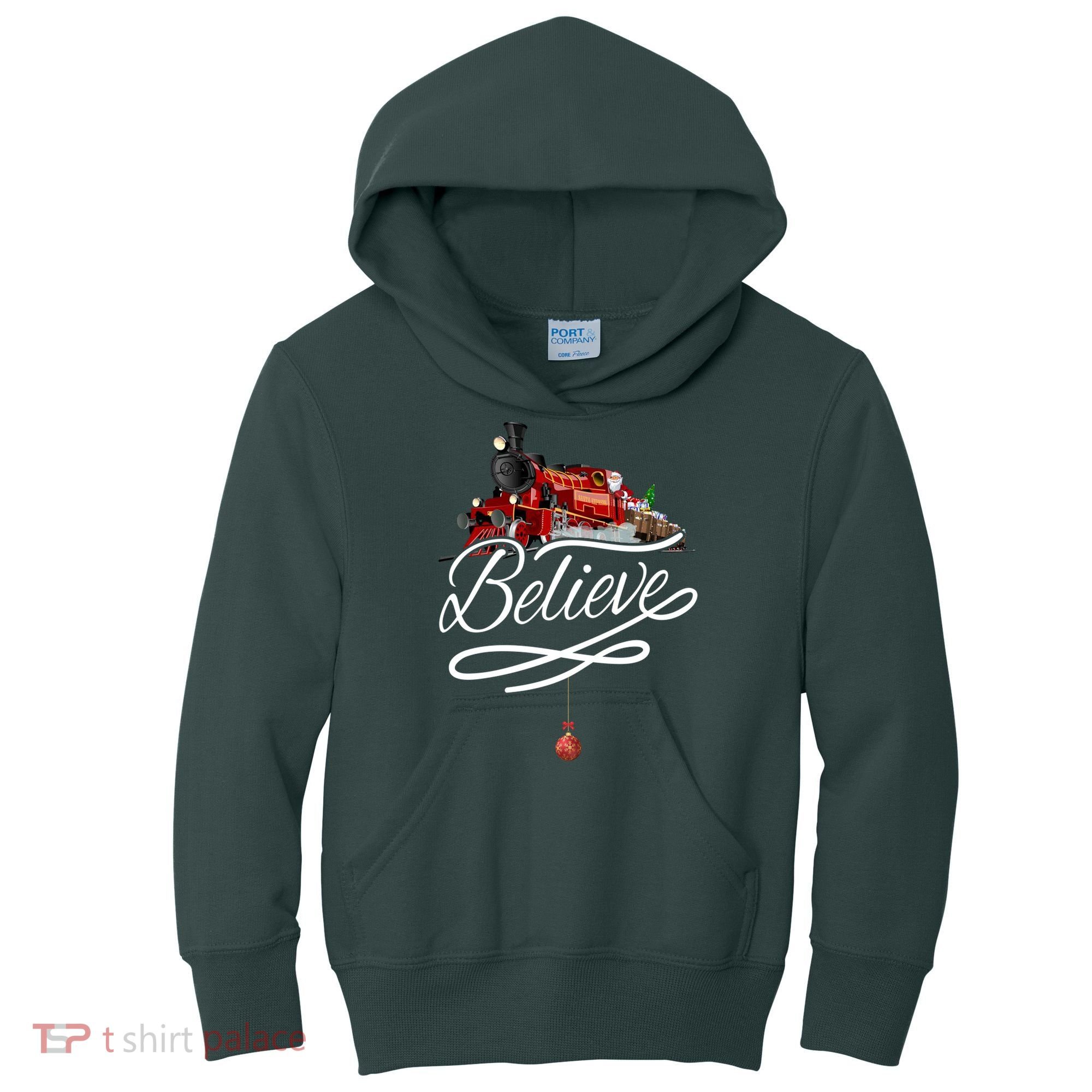 Believe Polar Express Christmas Holiday Train Kids Hoodie
