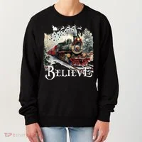 Believe Polar Express Christmas Train Women's Sweatshirt thumb 0