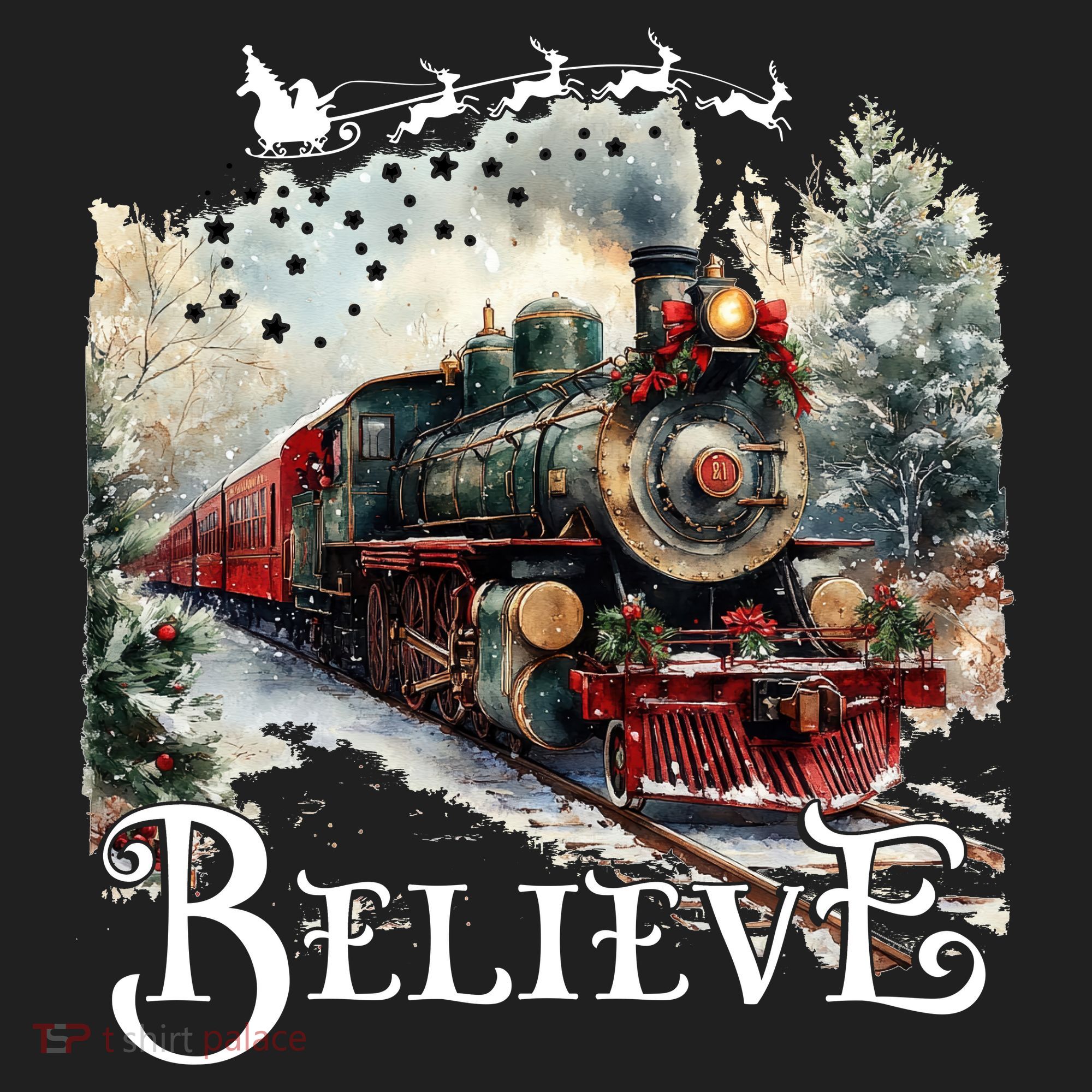 Believe Polar Express Christmas Train Women's Sweatshirt