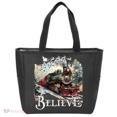 Believe Polar Express Christmas Train Tote Bag