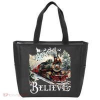 Believe Polar Express Christmas Train Tote Bag thumb 0