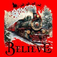 Believe Polar Express Christmas Train Santa Hat thumb 1
