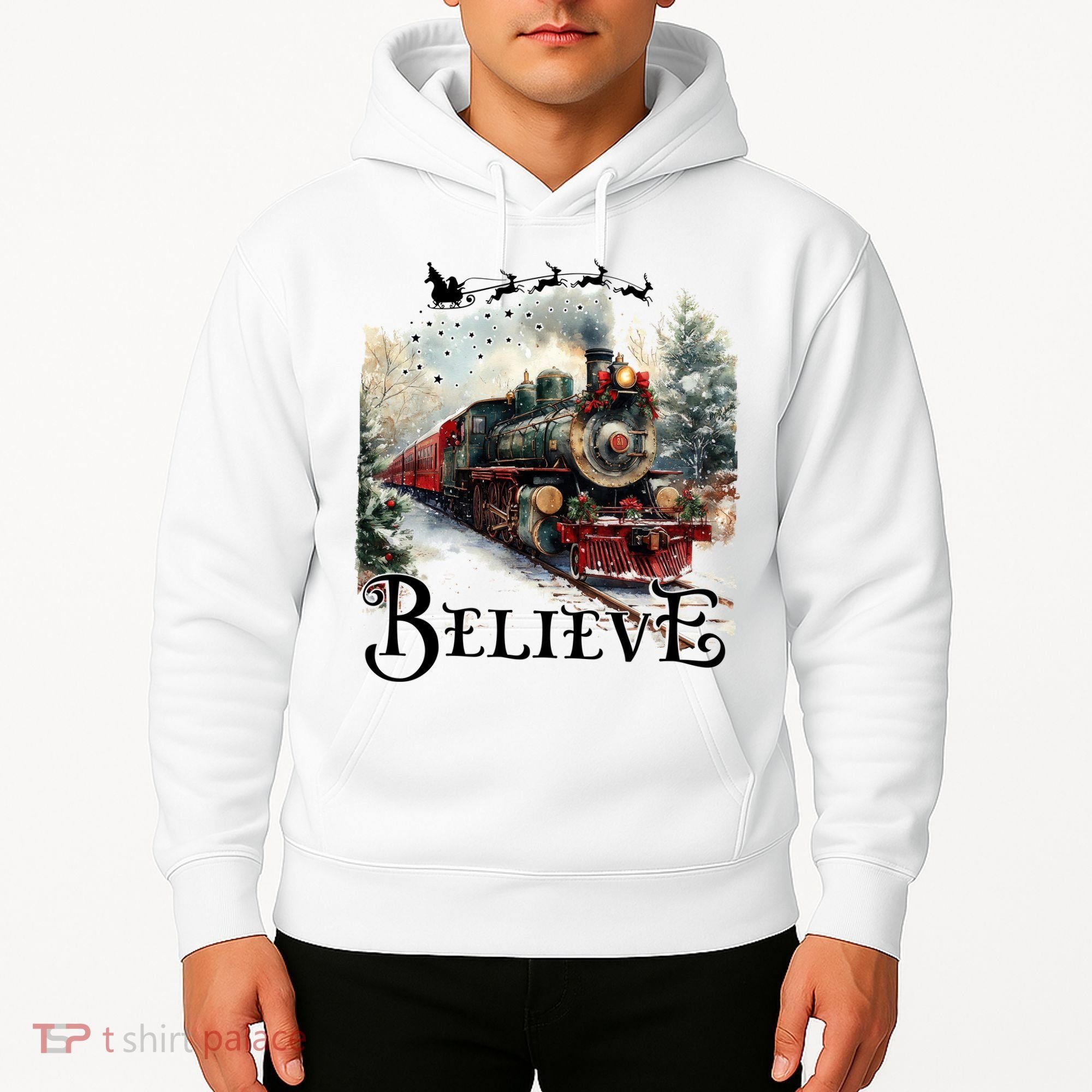 Believe Polar Express Christmas Train Hoodie